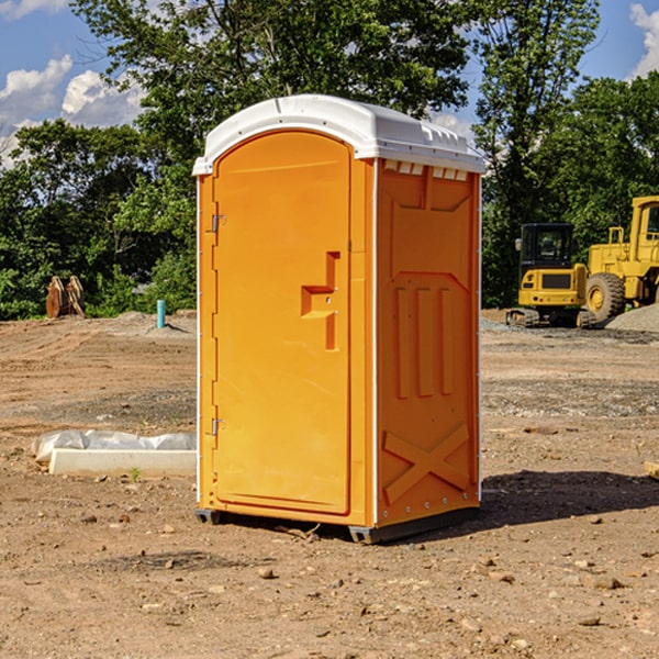 can i customize the exterior of the portable restrooms with my event logo or branding in Monticello